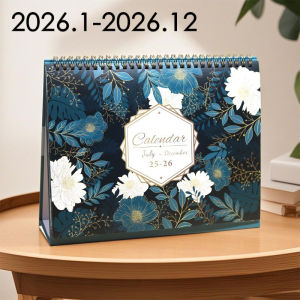 English Desktop Calendar 2025-2026 18-Month Study Plan Organizer Event Reminder Desk Decoration Paper Material Double-Sided Print