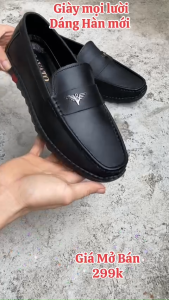 Giày Mọi Lười Nam Trung Niên Cao Cấp Dáng Hàn Đế Cao Su Mềm ( BH 1 Năm Về Da )