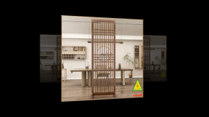 Bình phong gỗ khung tranh cắt CNC cho phòng khách nhà bếp nhà hàng spa CNC401 - Nội thất lắp ráp Viendong Adv