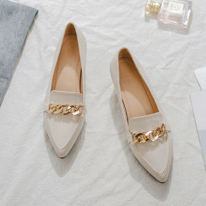 Womens Spring Autumn 2025 Platform Heel Comfortable Soft Bottom Slip-On Loafers Fashionable Korean Style Sharp Pointed Toe