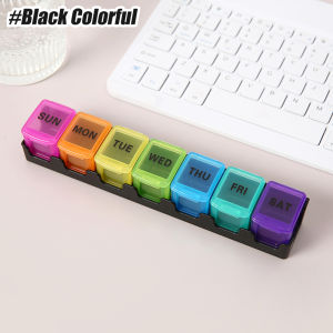 1PCS Small Pill Organizer 7 Day Pill Box 1 Time a Day Travel Friendly Day Night Vitamin Organizer Weekly Pill Case Container