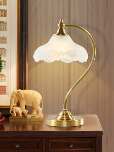 KELUO | American Style Full Copper Table Lamp Decorative Retro Bedside Lamp