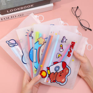 File Folder Organizer PE Waterproof Transparent Document Bag for School Office Supplies Stationery