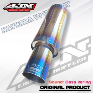 Knalpot racing mobil AJN NAYYARA V3 VICTORY/CLINCER KNALPOT MOBIL/Knalpot mobil universal/cocok untuk semua mobil dengan suara bass kering.