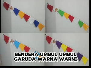 Bendera Umbul Umbul Garuda 3 Meter 8 Mata Gergaji Warna Lengkap