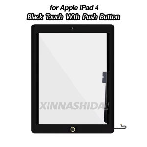 For iPad 4 4th Gen Touch Screen A1458 A1459 A1460 9.7" TouchScreen Digitizer Front Glass Panel Replacement With Key Button
