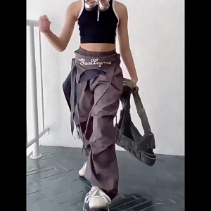 New Baggy Pants For Kids Girl 7-15yrs Dance Outfit For Kids Girl Street Style Hip Hop Outfit For Kids Girl American Layered Trendy Deisgn Cargo Pants For Kids Girl