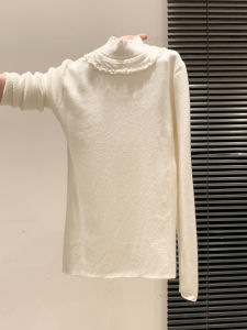 Korean Style Slim Fit Long Sleeve Knitted Top Womens Half High Collar Base Layer Shirt Inner Wear Autumn Winter New Arrival