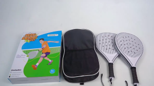 1set Padel Racket / Raket Padel Full Carbon 2 Rackets + 2 Balls+1 Ransel Set