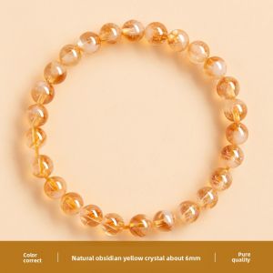 HONGLIANGYUAN | Natural Yellow Quartz Bracelet for Women and Men