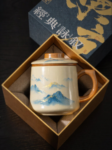 XIYUANJI | Separate Water Tea Cup With Lid Ceramic
