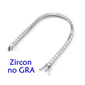 S925 Sterling Silver 3-5mm D Color Moissanite Tennis Bracelet Plated White Gold Bracelet for Women Man Sparkling Party Jewelry