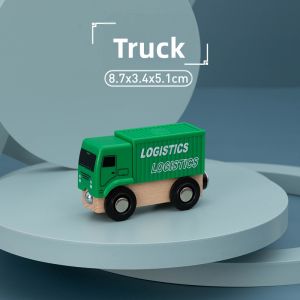 iekool | Magnetic Inertial Train Ambulance Police Construction Car Educational Wooden Track Toy Cars