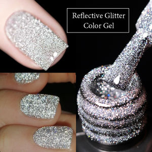 UR SUGAR 7.5ml Reflective Glitter Gel Nail UV Polish Semi Permanent Sparkling Glow In Dark Soak Off UV LED Gel Varnish Nail Supplies