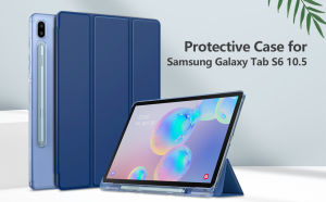 MoKo Case Fit Samsung Galaxy Tab S6 10.5 2019 Ultra Thin Slim Shell Trifold Stand Cover with Frosted Back with Auto Wake & Sleep for Galaxy Tab S6 10.5" SM-T860/T865 2019 Tablet