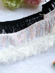 White Black Color Fringe Trim Home Decorative Skirt Pillow Tablecloth Net Lace Edge DIY Sewing Accessories 4cm