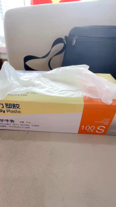 (Hộp đủ 100c) Găng tay trong suốt không bột PVC Vinyl Blend | y tế thực phẩm spa phun xăm hộp 100 Chiếc