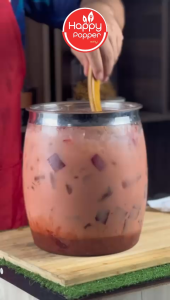 HAPPYPOPPER Concentrated Milk Syrup Kurma Rose 1kg Sweetened Condensed Milk Halal Sirap Susu Pekat Kurma Ros 1 kg Flavor Milk Syrup Beverage Milk Mix 浓缩椰枣玫瑰炼奶 1公斤