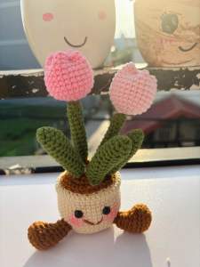 Chậu hoa Jellycat móc len ảnh thật 100%