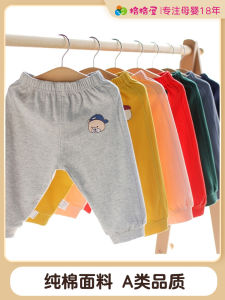 Pure Cotton Childrens Sports Pants Casual Outdoor Wear for Boys And Girls Comfortable Elastic Waist Long Trousers for Toddlers