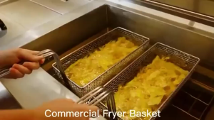 Long Handle French Fries Basket Oil Food Frying French Fries Basket