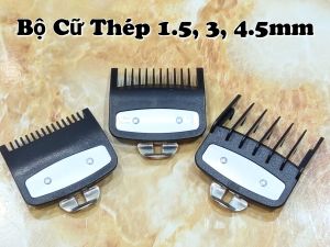 Cữ thép 1.5mm 3mm 4.5mm loại tốt. Bộ 3 cữ thép lắp tông đơ cắt tóc.