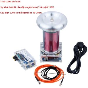 Máy Phát Điện Tần Số Cao DIY Music Tesla Coil Với Bảng Điều Khiển Chức Năng Dập Tắt Hồ Quang Mô Hình Sáng 10-15cm Dùng Cho Thí Nghiệm Khoa Học