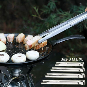 Stainless Steel BBQ Grill Tongs4 Size Food Cooking Tools For KitchenCampingOutdoor Party Non-slip Handle Kitchen Tools