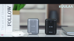 KUULAA 10000mAh Mini Power Bank Compact Mini Power Bank PD22.5W Fast Charge Suitable for iPhone Huawei Xiaomi