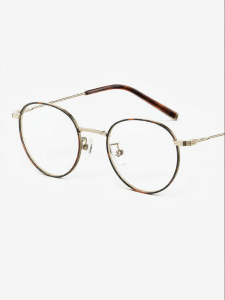 HELEN KELLER | Tortoiseshell Titanium Rimless Round Optical Glasses