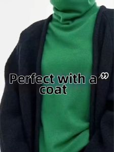 Elegant Soft Fleece High-neck Blouse Women Winter
