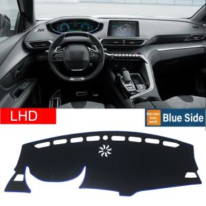 Tấm Lót Bảng Điều Khiển Chống Trượt Cho Peugeot 3008 5008 GT Hybrid 2016-2023 Phụ Kiện Che Nắng Ô Tô Chất Liệu Polyester/flannel Trang Trí Nội Thất