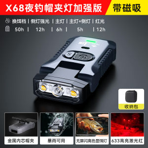 Black Island Head Light Exclusive for Fishing 2024 New Arrival Strong Light Super Bright Charging Night Fishing Sensor Ultra-Long Life Battery Hat Clip Lamp Small