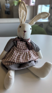 Vintage Country Style Bunny Doll • Cute Plush Rabbit