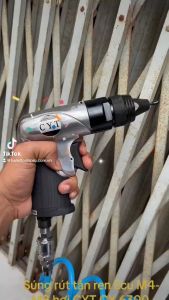 Súng rút tán ren Ecu M4- M8 hơi CYT CY-6300.(kèm 1 đầu rút M4)