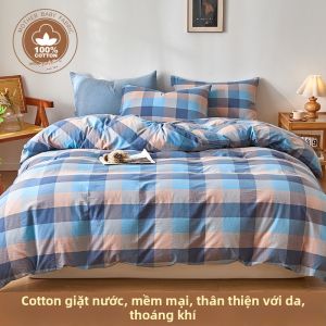 Deesse | Bộ Đồ Chăn Ga Gối Cotton Trơn