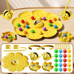 Little Bumblebee Multifunctional Board Game Puzzle Fishing Toys Interactive Educational Toys For Kids Christmas Gift Family Game