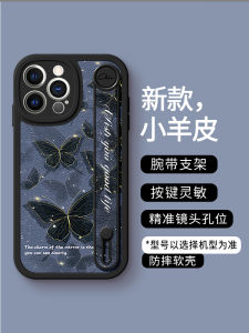 Ruiyun New Style English Camellia Apple 16 Phone Case Full Protection Huawei Nova13 Anti-Fall Honor 200 Women pro Wristband Max Stand Oppo Protective Cover
