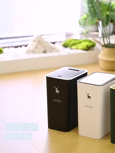 10L 15L Portable Trash Bin Kitchen Toilet Home Square Pressing Type Pop-Up Lid Garbage Waste Can