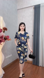 Bộ Đồ Trυng Niên Cho Mẹ và Bà Chất Lụa Cao Cấp Đồ Bộ Trυng Niên Quần Lửng Tay Ngắn Đẹp Nhiều Màu