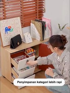 IM ตู้เก็บเอกสารสำนักงาน มีล้อเลื่อน ตู้ไม้ข้างเตียง ตู้หัวเตียงล็อคได้ ตู้ ไม้ ข้าง เตียงนอน ตู้ ลิ้นชัก เก็บ เอกสารโอนรถลอยมอเตอร์ไซค์