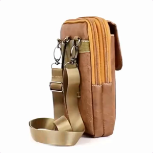 🎁กระเป๋าร้อยเข็มขัด🎁กระเป๋าใส่มือถือ คาดเอว กระเป๋าคาดเอวหนังวัวแท้สําหรับผู้ชาย กันน้ําย้อนยุคกระเป๋าเข็มขัดพร้อมตะขอ หนังแท้ 100% คุณภาพสูง ใช้ได้ทั้งคาดเข็มขัด หรือสะพาย