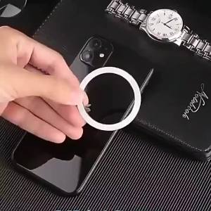 Miếng Dán Kim Loại Từ Tính Hình Vòng Tròn Cho Sạc Không Dây Magsafe Miếng Dán Sắt Đa Năng Giá Đỡ Điện Thoại Trên Ô Tô Miếng Dán Nam Châm