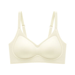 MiiOW | Cat Woman Foundation Liquid Bra Womens Small Chest Gathered Seamless Soft Support Anti-Sagging Underwear Nylon V-Neck Bralette