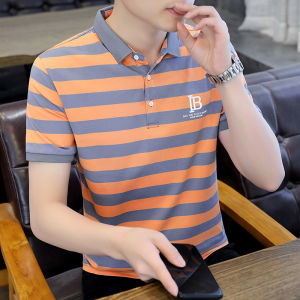 Slim Fit Mens Stripe Polo Shirt Short Sleeve Youth Fashion Cotton T-Shirt Quality Summer New Style Casual Wear by Main River Diary