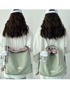 กระเป๋าเป้สะพายหลังผ้าไนลอนความจุขนาดใหญ่สำหรับเด็กและเยาวชน กระเป๋าสะพายไหล่แบบลำลอง กระเป๋าสะพายข้างสำหรับเดินทาง กระเป๋าเป้สะพายหลังแบบลำลอง