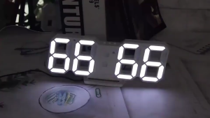 4in1 Jam LED Kamar Tidur Dinding Meja Kerja Kantor Dekorasi 3D 3 LED Alarm Clock Digital Modern Minimalis Cek Time Date Tanggal Hari Bulan Temperatur Thermometer Celcius Snooze 12 / 24 jam Auto Adjust Brightness Dimming Kecerahan Cahaya JT-2022 Putih