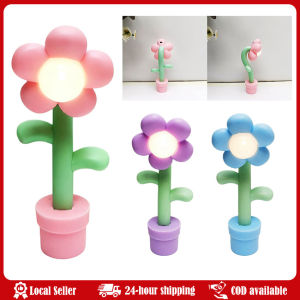 Dollhouse Miniature LED Night Light Floor Lamp Cute Flower Shape Mini Desk Lamp Home Lighting Model Doll House Accessories Dollhouse Mini Flower Touch LED Night Light Floor Lamp Desk Lamp For Bedroom Dining Model Decoration Toy Doll Accessories