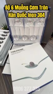 Thìa (Muỗng) Đầu Tròn Phong Cách Hàn Quốc Inox 304 - Chất Liệu Cao Cấp - Hàng Đúng Chuẩn Inox 304