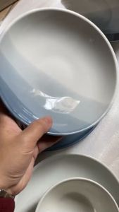 (LẺ MÓN) Bát đĩa sứ xám khói ombre Alps phong cách Bắc Âu - Chén dĩa nhà hàng sứ cao cấp không chì xuất khẩu